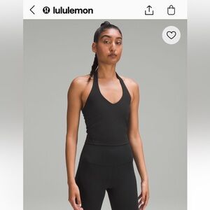 Lululemon. Align halter tank top. Black. Size 6. Like new - worn once.